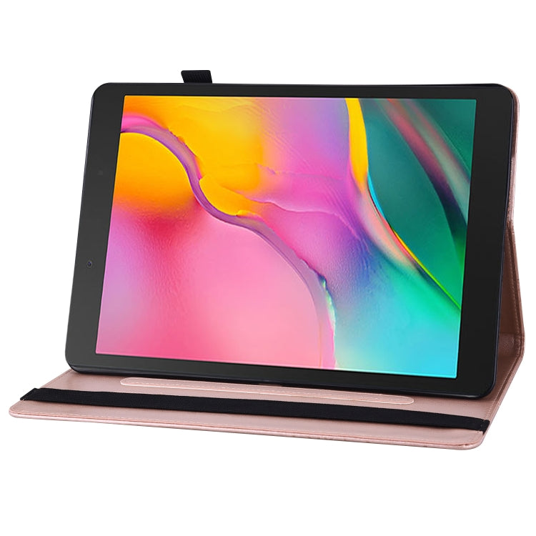 For Samsung Galaxy Tab A 8.0 2019 T290/T295 Big Butterfly Embossed Leather Tablet Case(Rose Gold) - Other Galaxy Tab PC by buy2fix | Online Shopping UK | buy2fix