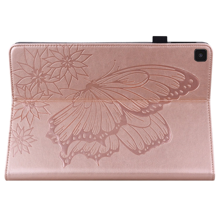 For Samsung Galaxy Tab A 8.0 2019 T290/T295 Big Butterfly Embossed Leather Tablet Case(Rose Gold) - Other Galaxy Tab PC by buy2fix | Online Shopping UK | buy2fix