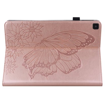 For Samsung Galaxy Tab A 8.0 2019 T290/T295 Big Butterfly Embossed Leather Tablet Case(Rose Gold) - Other Galaxy Tab PC by buy2fix | Online Shopping UK | buy2fix