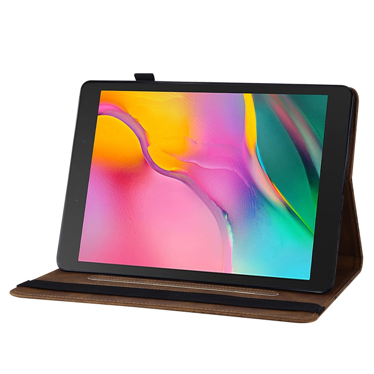 For Samsung Galaxy Tab A 8.0 2019 T290/T295 Big Butterfly Embossed Leather Tablet Case(Brown) - Other Galaxy Tab PC by buy2fix | Online Shopping UK | buy2fix