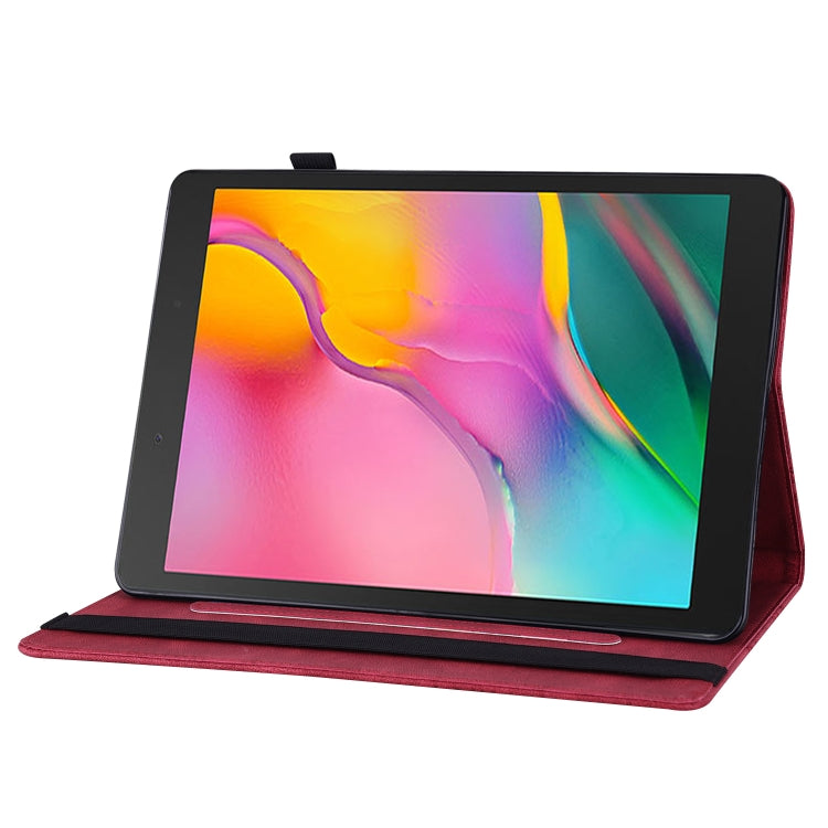 For Samsung Galaxy Tab A 8.0 2019 T290/T295 Big Butterfly Embossed Leather Tablet Case(Red) - Other Galaxy Tab PC by buy2fix | Online Shopping UK | buy2fix