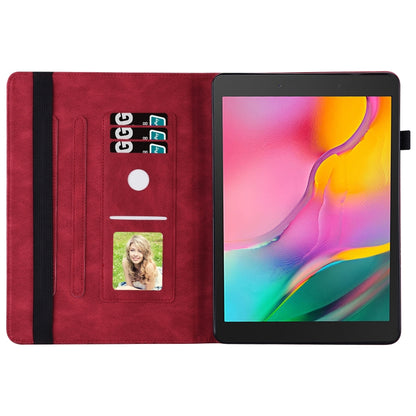 For Samsung Galaxy Tab A 8.0 2019 T290/T295 Big Butterfly Embossed Leather Tablet Case(Red) - Other Galaxy Tab PC by buy2fix | Online Shopping UK | buy2fix