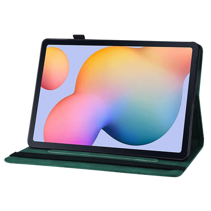 For Samsung Galaxy Tab S6 Lite P610 Big Butterfly Embossed Smart Leather Tablet Case(Green) by buy2fix