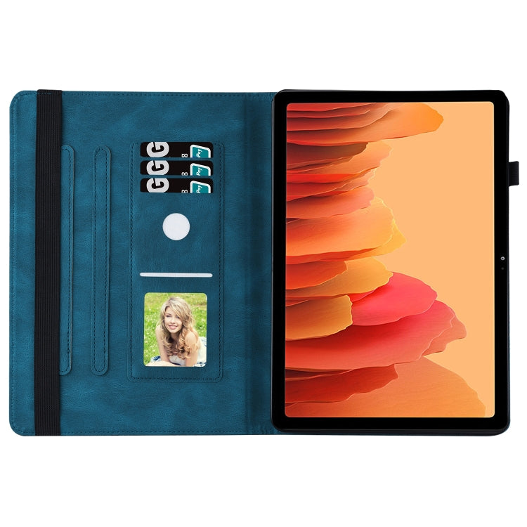 For Samsung Galaxy Tab S5e T720/T725 Big Butterfly Embossed Leather Tablet Case(Blue) - Tab S5E 10.5 T720 / T725 by buy2fix | Online Shopping UK | buy2fix