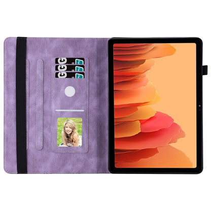 For Samsung Galaxy Tab S5e T720/T725 Big Butterfly Embossed Leather Tablet Case(Purple) - Tab S5E 10.5 T720 / T725 by buy2fix | Online Shopping UK | buy2fix