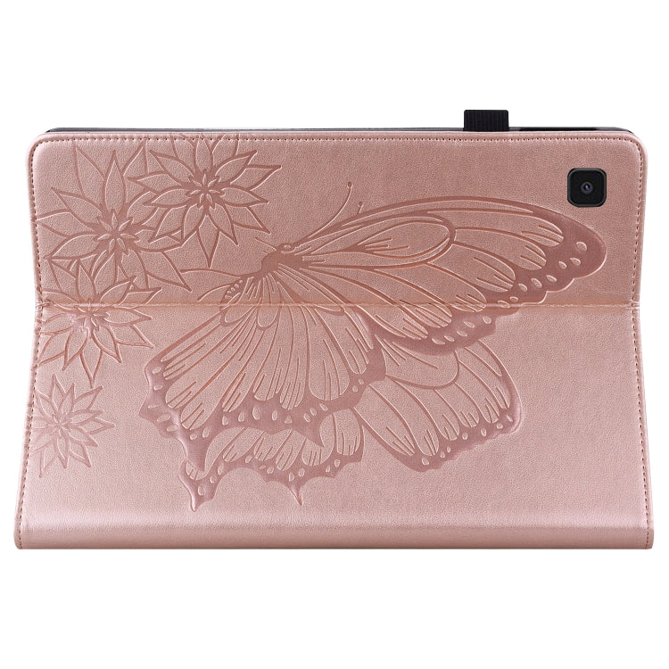 For Samsung Galaxy Tab S5e T720/T725 Big Butterfly Embossed Leather Tablet Case(Rose Gold) - Tab S5E 10.5 T720 / T725 by buy2fix | Online Shopping UK | buy2fix