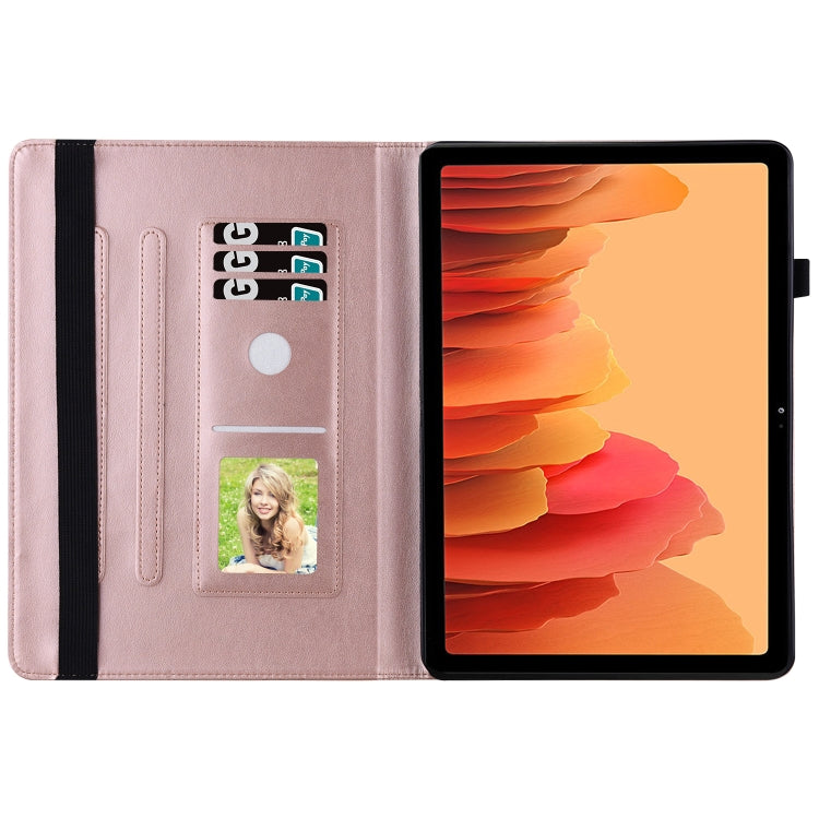 For Samsung Galaxy Tab S5e T720/T725 Big Butterfly Embossed Leather Tablet Case(Rose Gold) - Tab S5E 10.5 T720 / T725 by buy2fix | Online Shopping UK | buy2fix