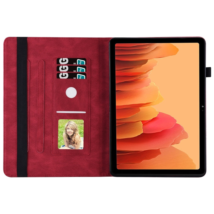 For Samsung Galaxy Tab S5e T720/T725 Big Butterfly Embossed Leather Tablet Case(Red) - Tab S5E 10.5 T720 / T725 by buy2fix | Online Shopping UK | buy2fix