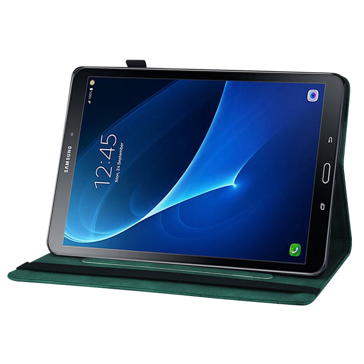 For Samsung Galaxy Tab A 10.1 2016 T580/T585 Big Butterfly Embossed Leather Tablet Case(Green) - Tab A 10.1 by buy2fix | Online Shopping UK | buy2fix