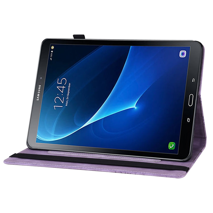 For Samsung Galaxy Tab S2 9.7 T810/T815 Big Butterfly Embossed Leather Tablet Case(Purple) - Other Galaxy Tab PC by buy2fix | Online Shopping UK | buy2fix