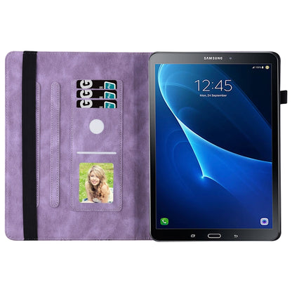For Samsung Galaxy Tab S2 9.7 T810/T815 Big Butterfly Embossed Leather Tablet Case(Purple) - Other Galaxy Tab PC by buy2fix | Online Shopping UK | buy2fix