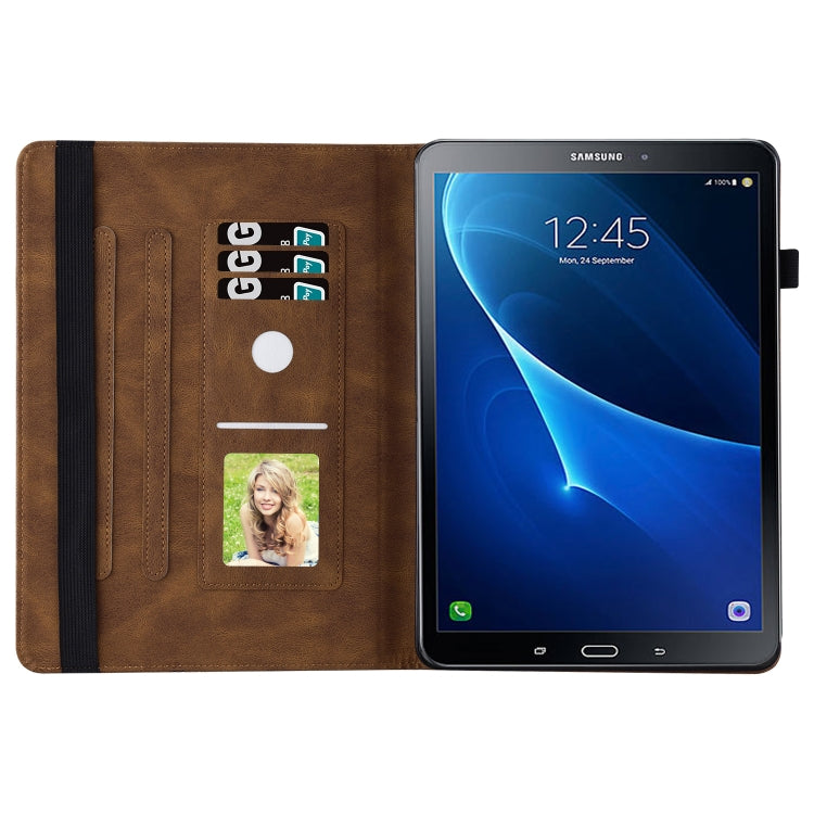 For Samsung Galaxy Tab S2 9.7 T810/T815 Big Butterfly Embossed Leather Tablet Case(Brown) - Other Galaxy Tab PC by buy2fix | Online Shopping UK | buy2fix
