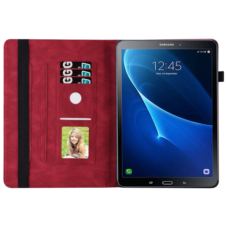 For Samsung Galaxy Tab S2 9.7 T810/T815 Big Butterfly Embossed Leather Tablet Case(Red) - Other Galaxy Tab PC by buy2fix | Online Shopping UK | buy2fix
