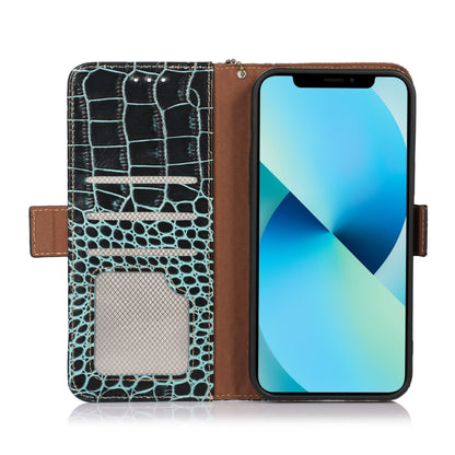 For Motorola Moto G Stylus 5G 2022 Crocodile Top Layer Cowhide Leather Phone Case(Green) - Motorola Cases by buy2fix | Online Shopping UK | buy2fix
