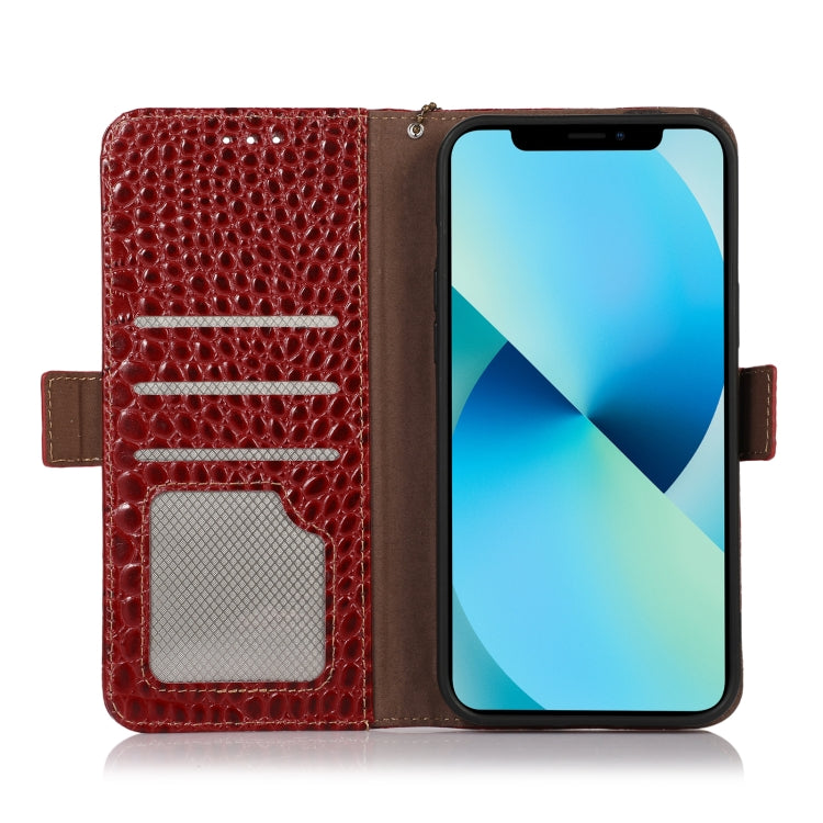 For Nokia C2 2nd Edition Crocodile Top Layer Cowhide Leather Phone Case(Red) - Nokia Cases by buy2fix | Online Shopping UK | buy2fix