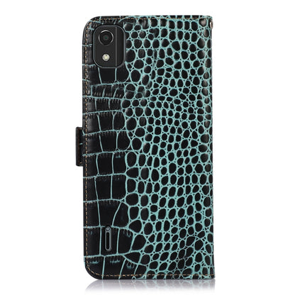 For Nokia C2 2nd Edition Crocodile Top Layer Cowhide Leather Phone Case(Green) - Nokia Cases by buy2fix | Online Shopping UK | buy2fix