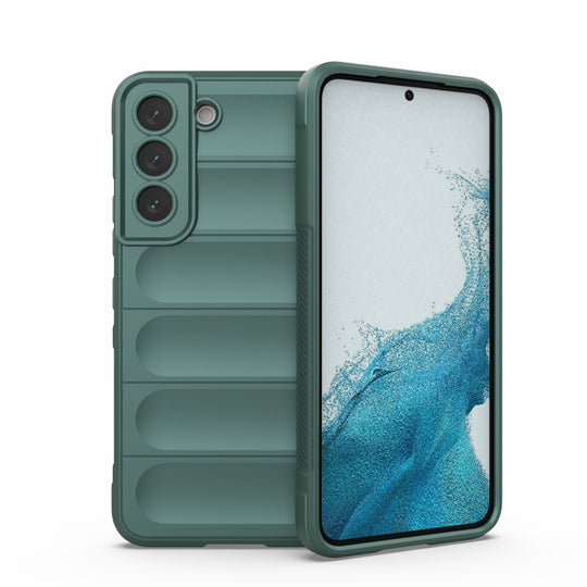 For Samsung Galaxy M23 5G Magic Shield TPU + Flannel Phone Case(Dark Green)