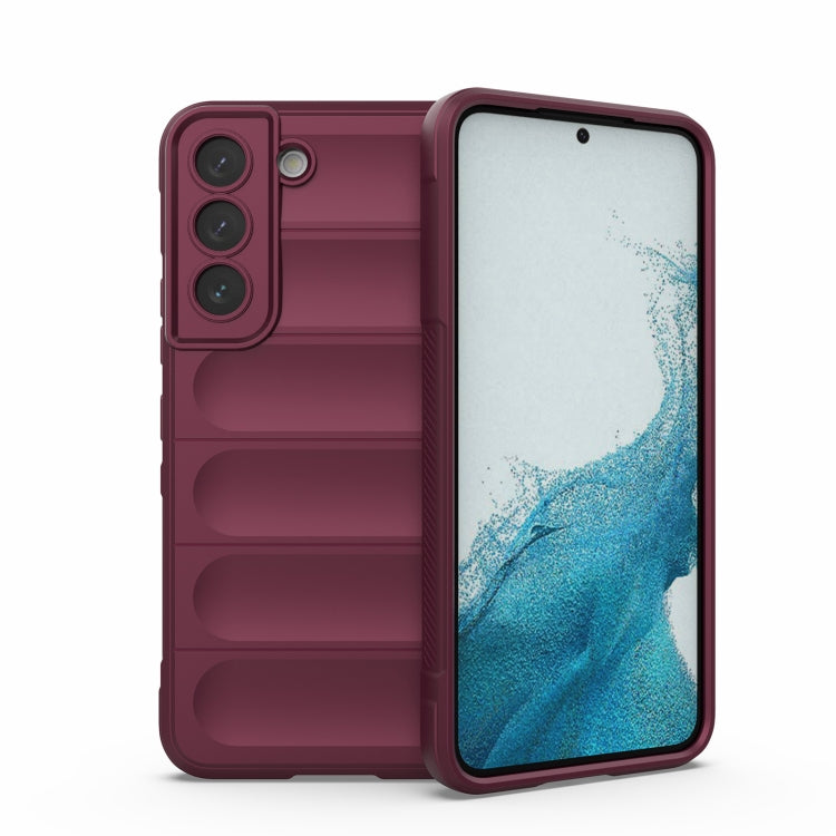 For Samsung Galaxy M23 5G Magic Shield TPU + Flannel Phone Case(Wine Red) by buy2fix