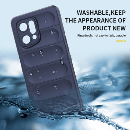 For OPPO Find X5 Magic Shield TPU + Flannel Phone Case(Wine Red) by buy2fix