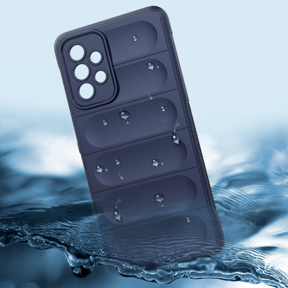 For Samsung Galaxy A73 Magic Shield TPU + Flannel Phone Case(Light Blue) by buy2fix