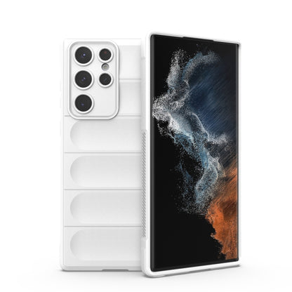 For Samsung Galaxy S22 Ultra 5G Magic Shield TPU + Flannel Phone Case(White) by buy2fix