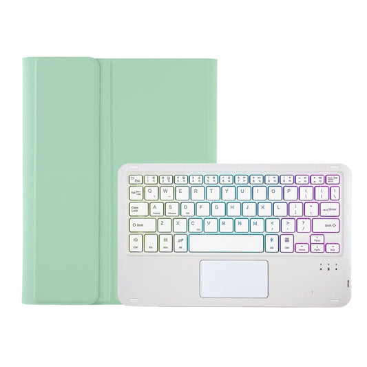 For Samsung Galaxy Tab S6 Lite A610B-AS Candy Color Backlight Bluetooth Keyboard Leather Tablet Case(Light Green) by buy2fix