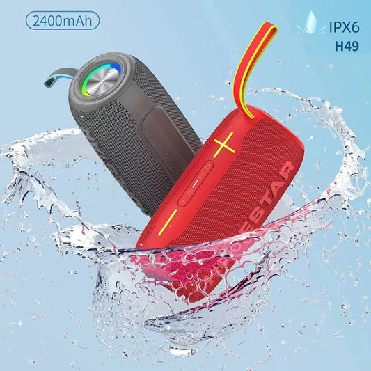 HOPESTAR H49 RGB Light TWS Waterproof Wireless Bluetooth Speaker(Blue) - Waterproof Speaker by HOPESTAR | Online Shopping UK | buy2fix