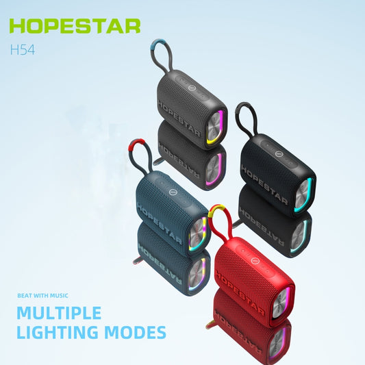 HOPESTAR H54 RGB Light TWS Waterproof Wireless Bluetooth Speaker(Black) - Waterproof Speaker by HOPESTAR | Online Shopping UK | buy2fix