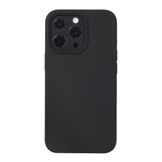 For iPhone 14 Pro Max Liquid Silicone Phone Case (Black)