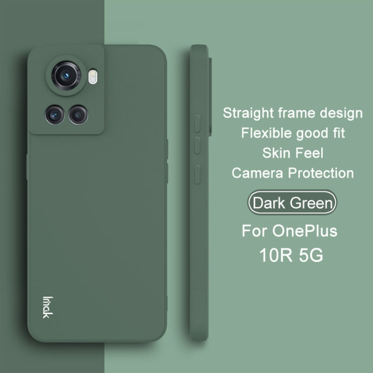 For OnePlus Ace 5G/10R 5G IMAK UC-4 Series Straight Edge TPU Phone Case(Dark Green) - Ace 5 Cases by imak | Online Shopping UK | buy2fix