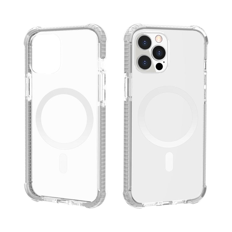 For iPhone 12 Pro Max Magsafe Magnetic Acrylic Shockproof Phone Case(White) by buy2fix