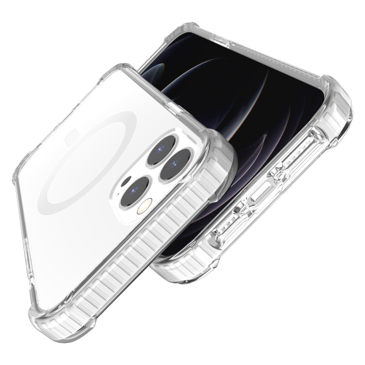 For iPhone 12 Pro Max Magsafe Magnetic Acrylic Shockproof Phone Case(White) by buy2fix