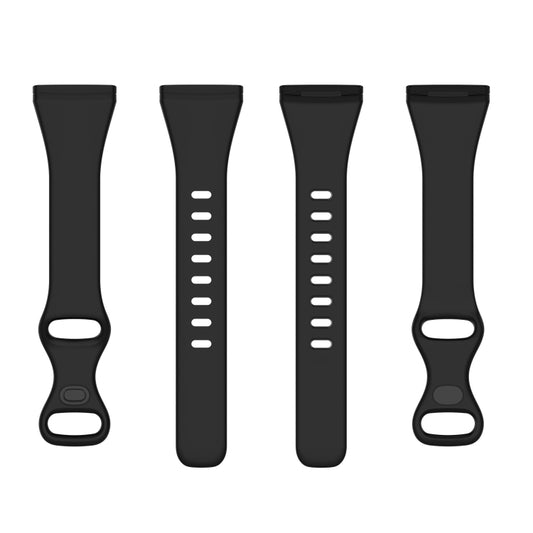 For Fitbit Versa 4 / Versa 3 / Sense Universal TPU Watch Band, Size:S(Black) - Watch Bands by buy2fix | Online Shopping UK | buy2fix