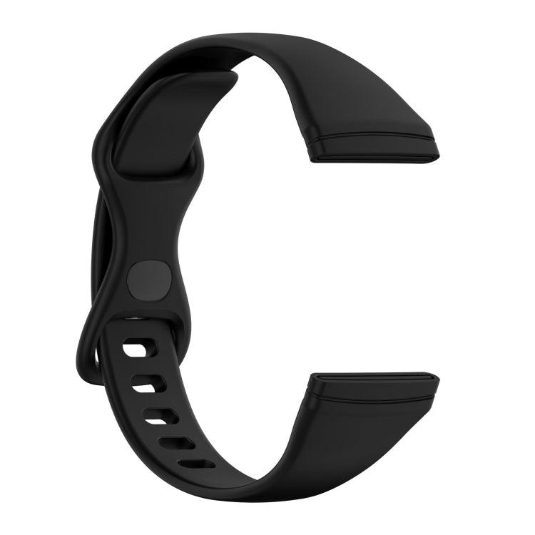 For Fitbit Versa 4 / Versa 3 / Sense Universal TPU Watch Band, Size:S(Black) - Watch Bands by buy2fix | Online Shopping UK | buy2fix