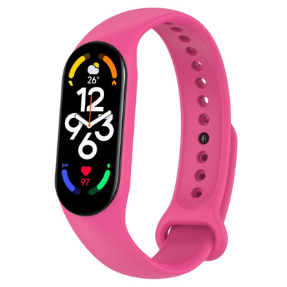 For Xiaomi Mi Band 7 / 7NFC / 6 / 6 NFC / 5 / 5 NFC / Amazfit Band 5 Official Silicone Watch Band(Rose Pink) - Watch Bands by buy2fix | Online Shopping UK | buy2fix