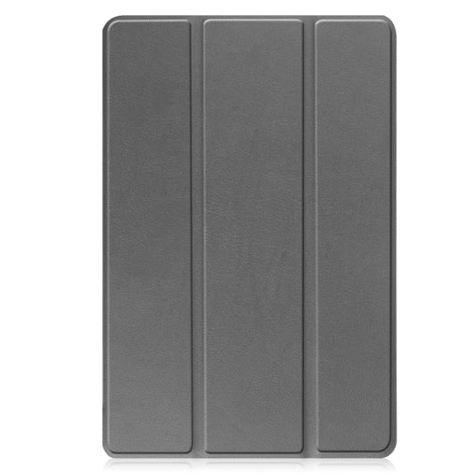 For Lenovo Tab M10 3rd Gen / TB328FU Custer Pure Color 3-Fold Holder Smart Leather Tablet Case(Grey) by buy2fix