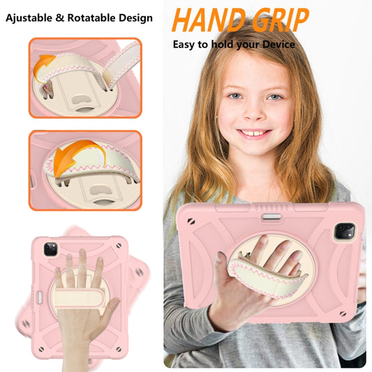 For iPad Pro 11 2022 / 2021 / 2020 Rotary Grab Silicone + PC Tablet Case(Rose Gold) - iPad Pro 11 (2022/2021) Cases by buy2fix | Online Shopping UK | buy2fix