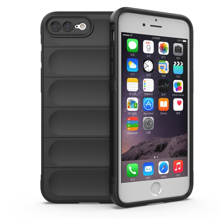 Magic Shield TPU + Flannel Phone Case For iPhone 8 Plus / 7 Plus(Black) by buy2fix