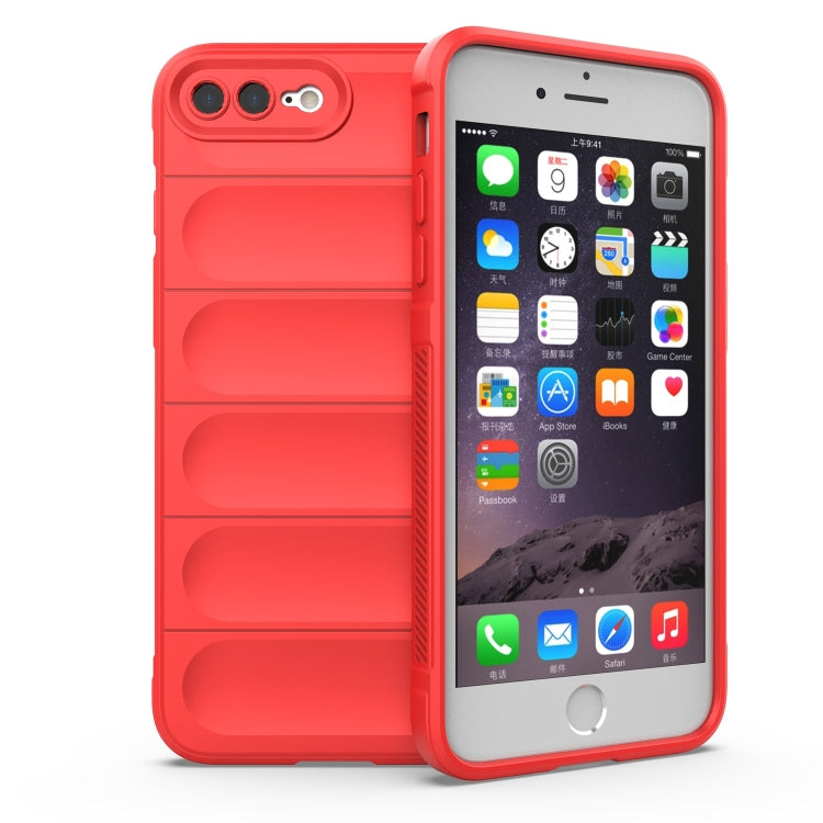 Magic Shield TPU + Flannel Phone Case For iPhone 8 Plus / 7 Plus(Red) by buy2fix