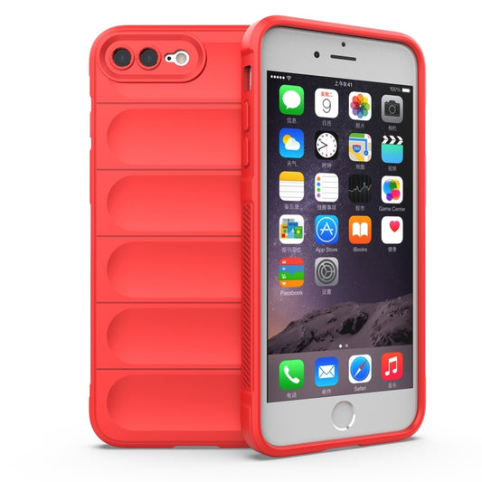 Magic Shield TPU + Flannel Phone Case For iPhone 8 Plus / 7 Plus(Red) by buy2fix