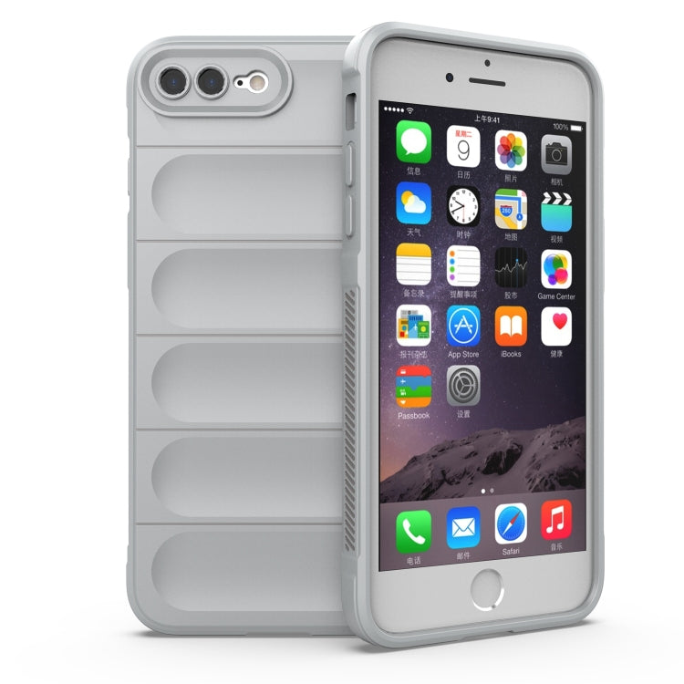 Magic Shield TPU + Flannel Phone Case For iPhone 8 Plus / 7 Plus(Grey) by buy2fix