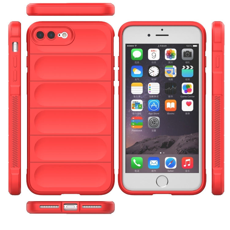 Magic Shield TPU + Flannel Phone Case For iPhone 8 Plus / 7 Plus(Dark Green) by buy2fix