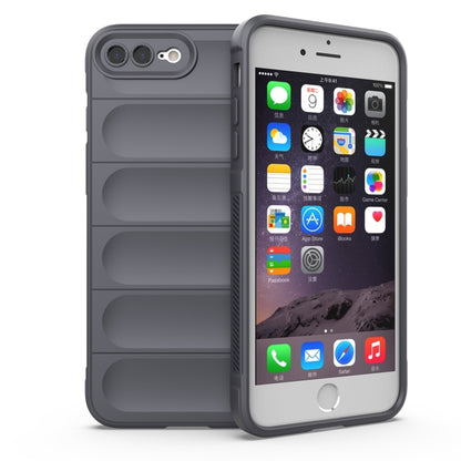 Magic Shield TPU + Flannel Phone Case For iPhone 8 Plus / 7 Plus(Dark Grey) by buy2fix