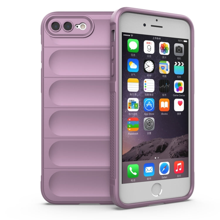 Magic Shield TPU + Flannel Phone Case For iPhone 8 Plus / 7 Plus(Purple) by buy2fix