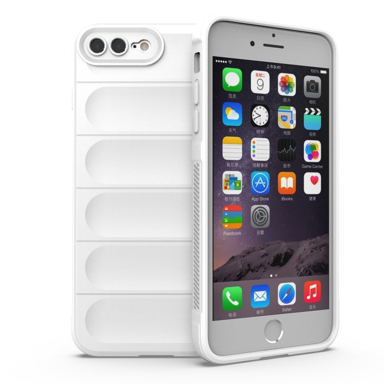 Magic Shield TPU + Flannel Phone Case For iPhone 8 Plus / 7 Plus(White) by buy2fix