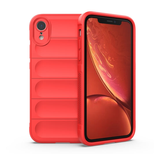For iPhone XR Magic Shield TPU + Flannel Phone Case(Red) by buy2fix