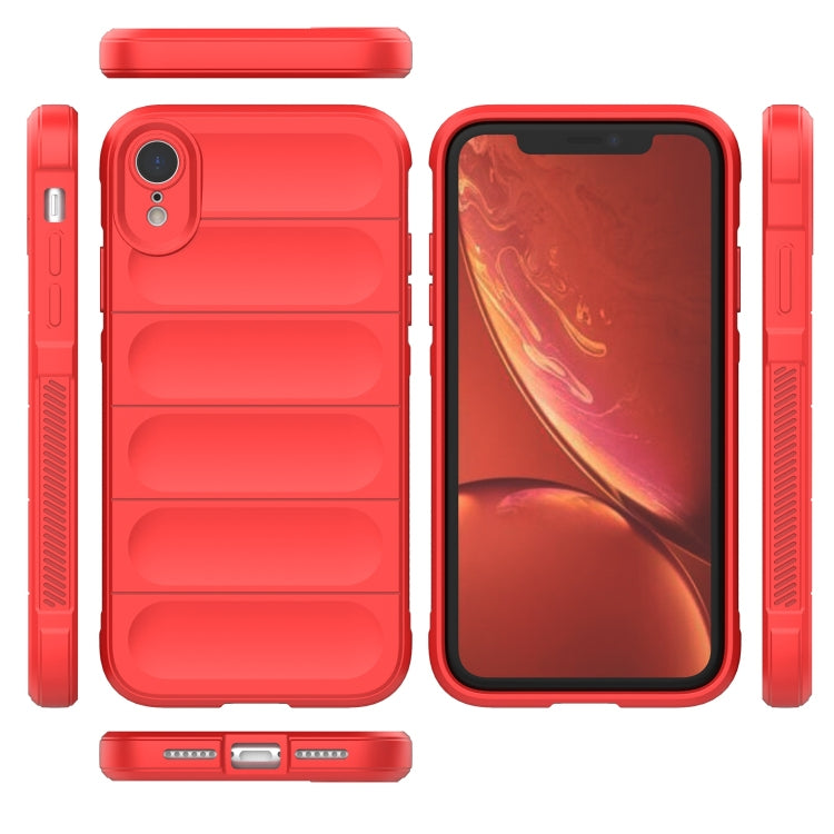 For iPhone XR Magic Shield TPU + Flannel Phone Case(Red) by buy2fix