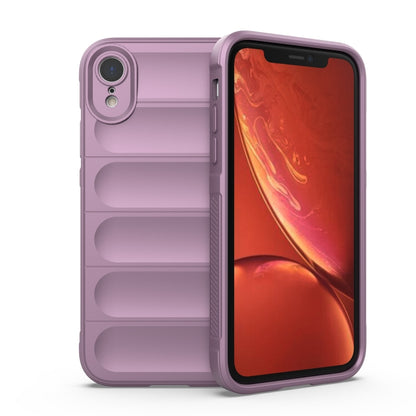For iPhone XR Magic Shield TPU + Flannel Phone Case(Purple) by buy2fix