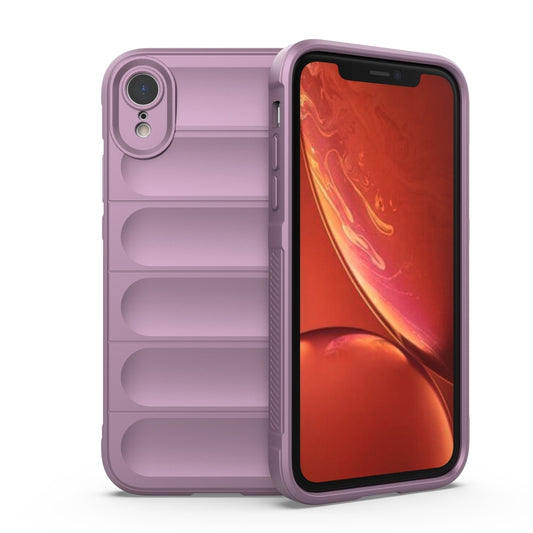 For iPhone XR Magic Shield TPU + Flannel Phone Case(Purple) by buy2fix