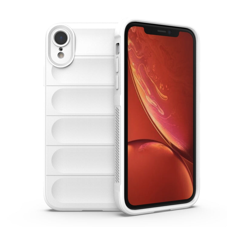 For iPhone XR Magic Shield TPU + Flannel Phone Case(White) by buy2fix